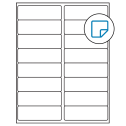 4" x 1.3125" White Rectangular Sheet Labels - Removable Adhesive