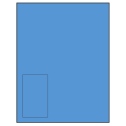 2.375" x 4" Fluorescent Blue Rectangular Sheet Labels