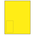 2.375" x 4" Fluorescent Yellow Rectangular Sheet Labels