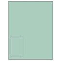 2.375" x 4" Pastel Green Rectangular Sheet Labels
