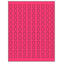 0.42" x 0.58" Fluorescent Pink Rectangular Sheet Labels
