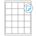 2" x 2" White Square Sheet Labels - Removable Adhesive