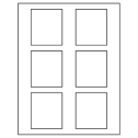 2.625" x 3" White Rectangular Sheet Labels