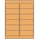 4" x 1.5" Pastel Orange Rectangular Sheet Labels