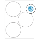 4.5" White Circular Sheet Labels - Freezer Grade Adhesive