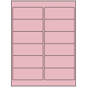4" x 1.5" Pastel Pink Rectangular Sheet Labels