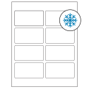 3.75" x 2" White Rectangular Sheet Labels - Freezer Grade Adhesive