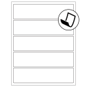8" x 2" Blockout Rectangular Sheet Labels