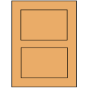 5" x 3.50785" Pastel Orange Rectangular Sheet Labels