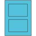 5" x 3.50785" Turquoise Rectangular Sheet Labels
