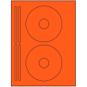 4.625" x 4.625" Fluorescent Red Sheet Labels