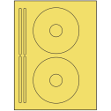 4.625" x 4.625" Pastel Yellow Sheet Labels
