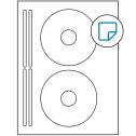 4.625" x 4.625" White Sheet Labels - Removable Adhesive