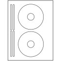 4.625" x 4.625" White Vinyl Drum Sheet Labels