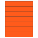 4.1875" x 1.5" Fluorescent Red Rectangular Sheet Labels
