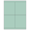 4.25" x 5" Pastel Green Rectangular Sheet Labels