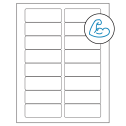 3.375" x 1.25" White Rectangular Sheet Labels - Ultra Aggressive Adhesive