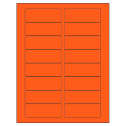 3.375" x 1.25" Fluorescent Red Rectangular Sheet Labels