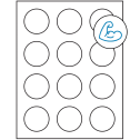2" White Circular Sheet Labels - Ultra Aggressive Adhesive