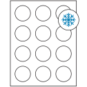 2" White Circular Sheet Labels - Freezer Grade Adhesive