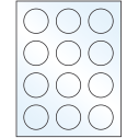 2" White Mid Gloss Circular Sheet Labels