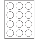 2" White Circular Sheet Labels