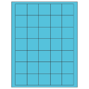 1.5" x 1.5" Turquoise Square Sheet Labels