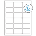 2.5" x 1.5625" White Rectangular Sheet Labels - Ultra Aggressive Adhesive