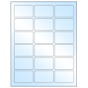 2.5" x 1.5625" White Premium High Gloss Rectangular Sheet Labels