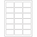 2.5" x 1.5625" White Rectangular Sheet Labels