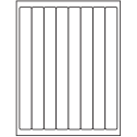 1" x 10" White Vinyl Drum Rectangular Sheet Labels