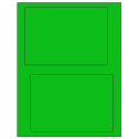 6.78" x 4.75" Fluorescent Green Rectangular Sheet Labels