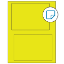 6.78" x 4.75" Fluorescent Yellow Rectangular Sheet Labels - Removable Adhesive