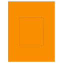 4.25" x 5.25" Fluorescent Orange Rectangular Sheet Labels