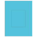 4.25" x 5.25" Turquoise Rectangular Sheet Labels