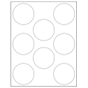 2.75" White Vinyl Drum Circular Sheet Labels