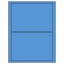 7.5" x 5.125" Fluorescent Blue Rectangular Sheet Labels