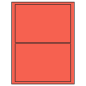 7.5" x 5.125" Red Rectangular Sheet Labels