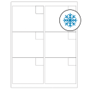 4" x 3.33" White Rectangular Sheet Labels - Freezer Grade Adhesive