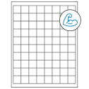 1" x 1" White Square Sheet Labels - Ultra Aggressive Adhesive