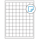 1" x 1" White Square Sheet Labels - Removable Adhesive
