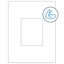 3.8584" x 4.8037" White Rectangular Sheet Labels - Ultra Aggressive Adhesive