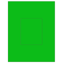 3.8584" x 4.8037" Fluorescent Green Rectangular Sheet Labels