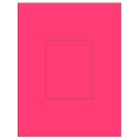 3.8584" x 4.8037" Fluorescent Pink Rectangular Sheet Labels