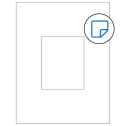 3.8584" x 4.8037" White Rectangular Sheet Labels - Removable Adhesive