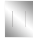 3.8584" x 4.8037" Silver Foil Rectangular Sheet Labels