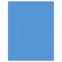 3.1494" x 3.3072" Fluorescent Blue Rectangular Sheet Labels