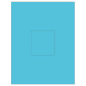 3.1494" x 3.3072" Turquoise Rectangular Sheet Labels