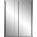 1.18" x 10.6" Silver Foil Rectangular Sheet Labels