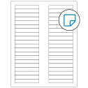 3.125" x 0.5" White Rectangular Sheet Labels - Removable Adhesive